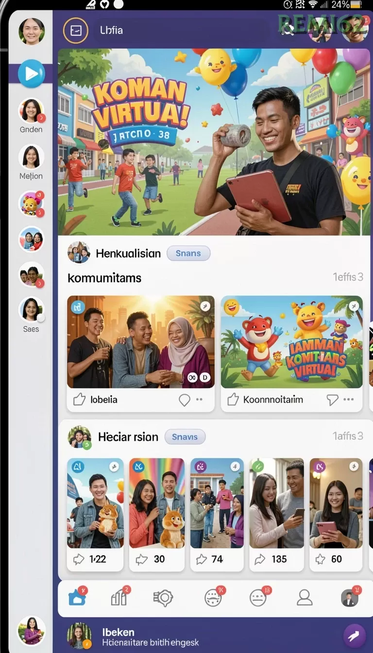 Cuplikan layar V678 — halaman utama